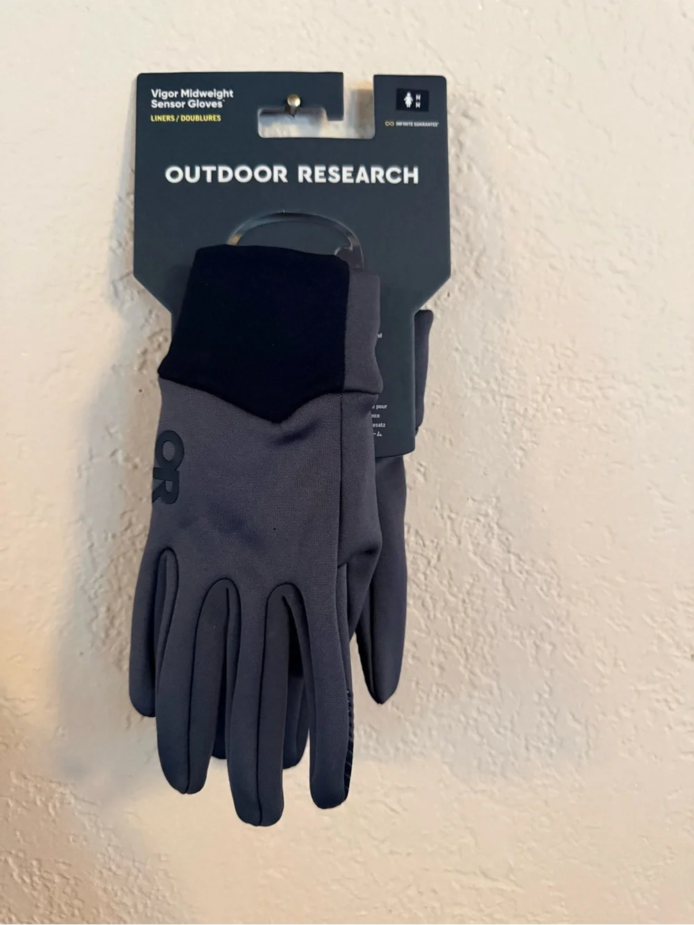 NWT Outdoor Research Women’s Vigor Midweight Sensor Gloves — Gray/Black
